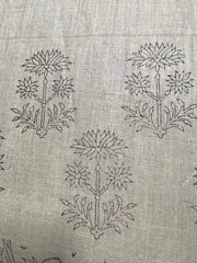 Linen fabric, Fabric by yard, Hand printed fabric, Block Print Fabric, Indian Fabric